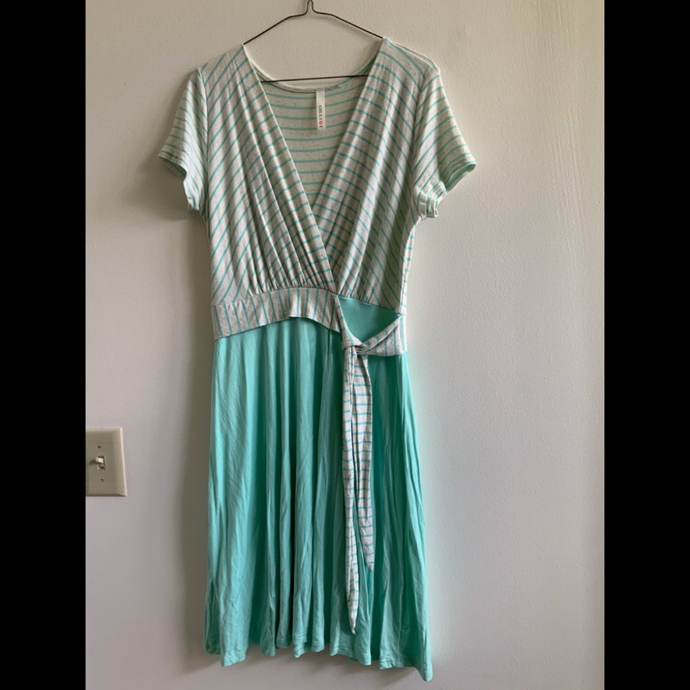 Striped woman’s sundress
